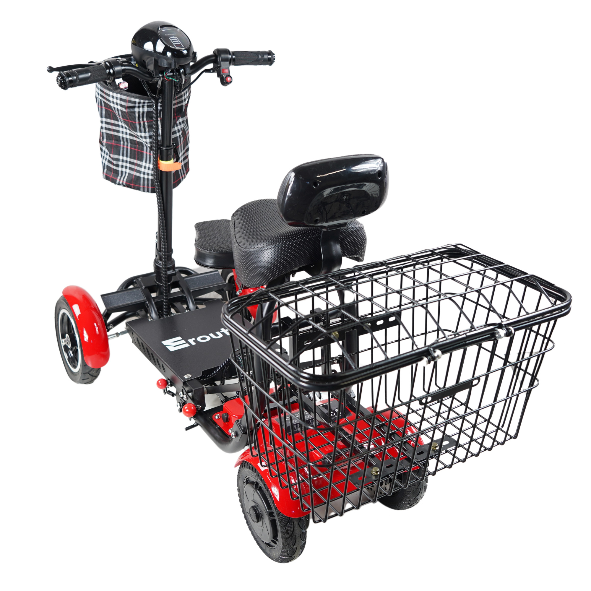 Foldable-electric-mobility-scooter-for-seniors-Eroute-FOLD-1-Li-ion-red-4